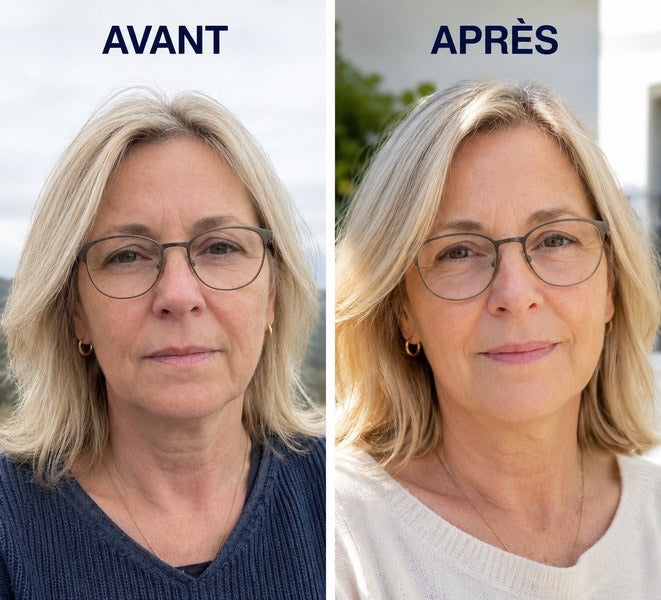Avant / après — visage, résultat vérifié Ondéa