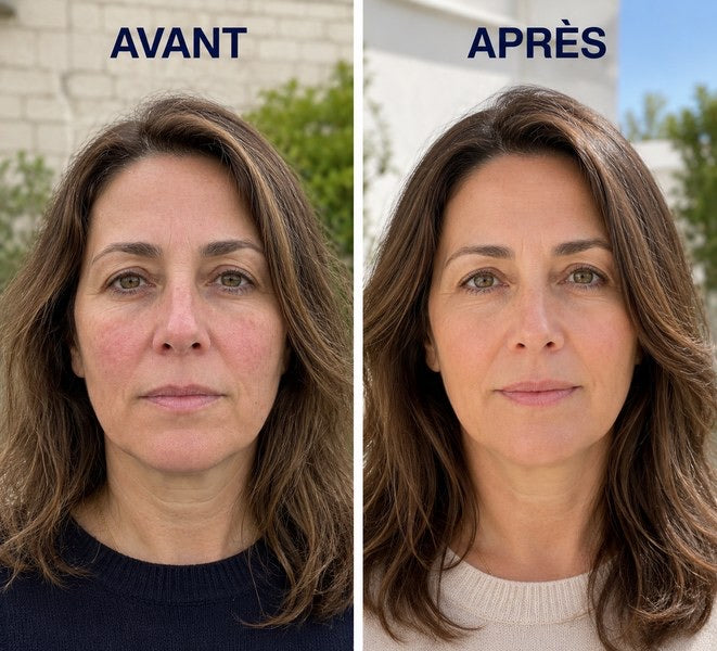 Avant / après — visage, résultat vérifié Ondéa