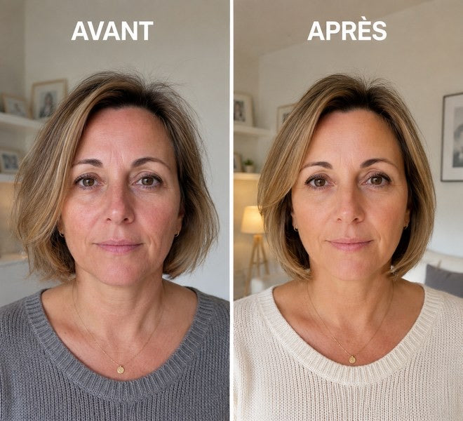 Avant / après — visage, résultat vérifié Ondéa